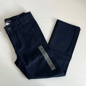 Boy’s Skinny Leg Uniform Chinos, Navy Blue, Sz 5